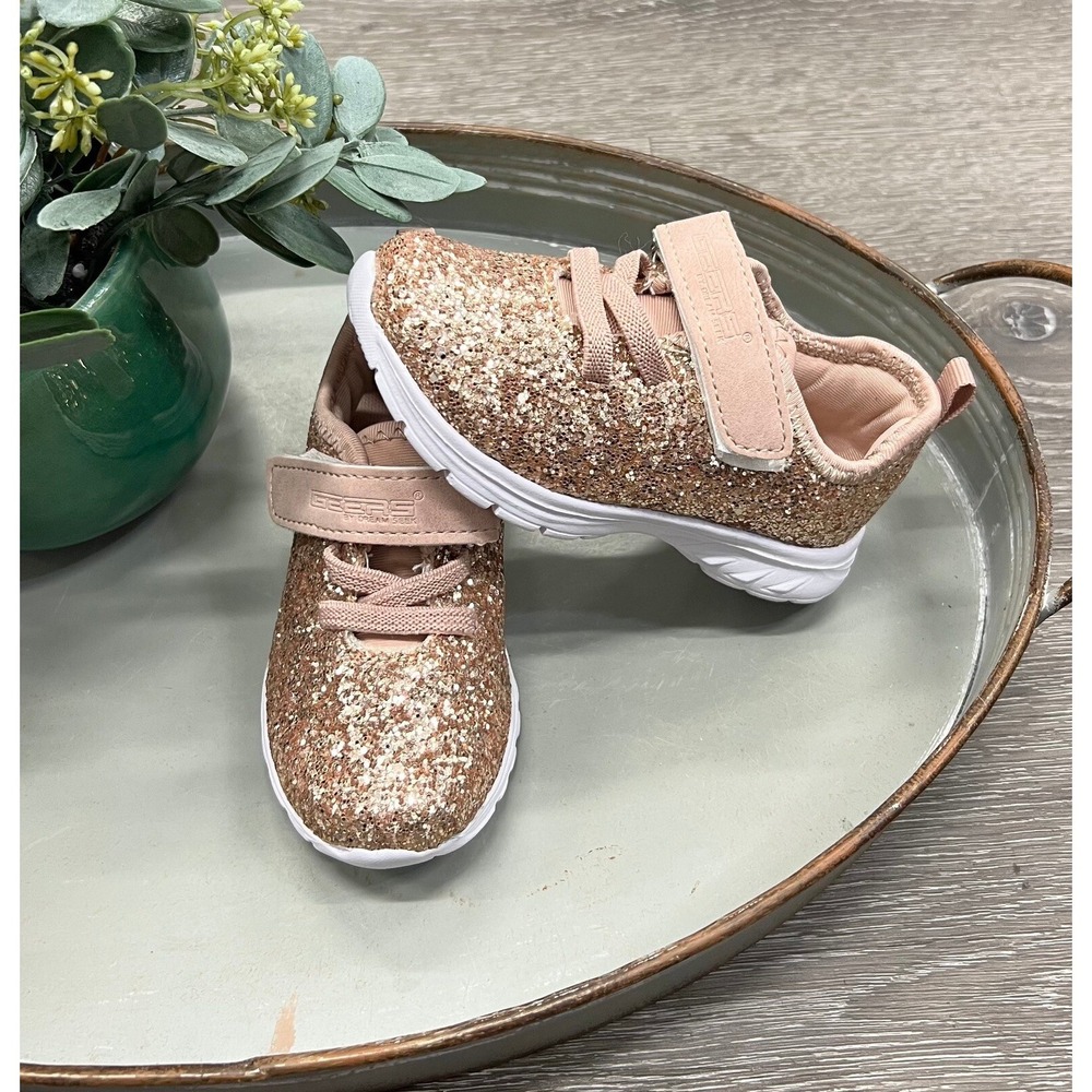 Rose Gold Glitter Sneakers Toddler Size 9